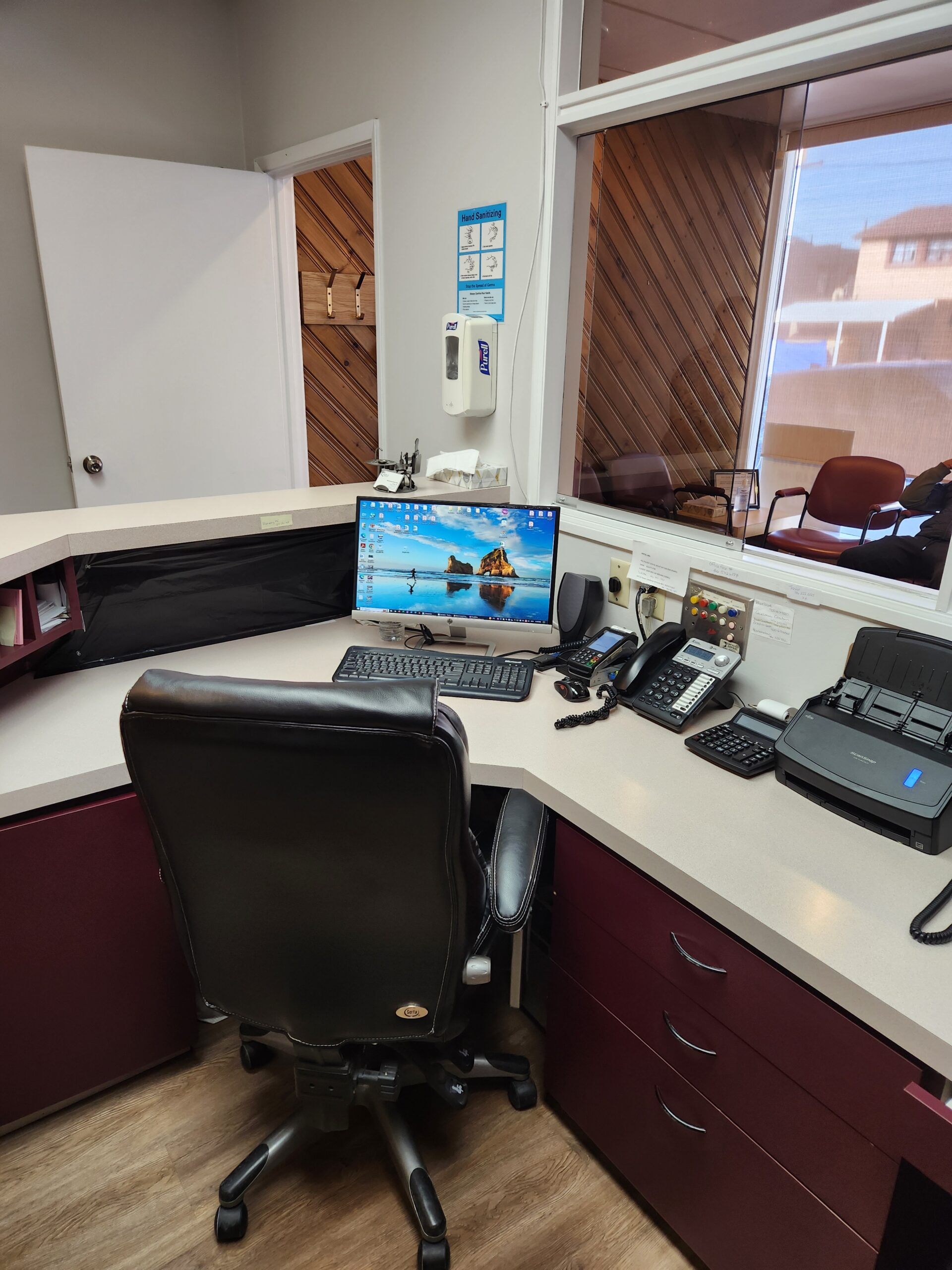 reception table area